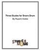 THREE ETUDES FOR SNARE DRUM cover